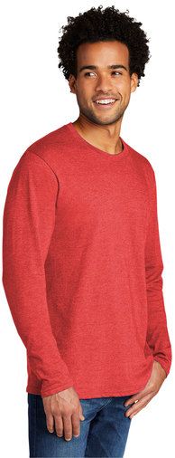 Port & Company Adult Unisex Tri-Blend 4.5-ounce, 50/37/13 Poly Cotton Rayon Long Sleeve T-shirt